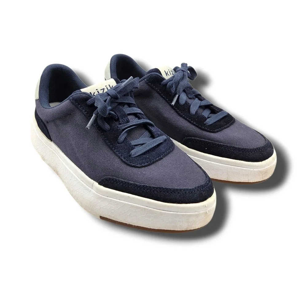 Kizik Prague Sneakers Womens 6 Blue Hands‎ Free Canvas